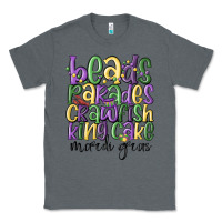 Charcoal Heather beads parades crawfish king cake mardi gras Classic Tee - MaliasSmallBusiness