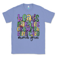 Colony Blue beads parades crawfish king cake mardi gras Classic Tee - MaliasSmallBusiness