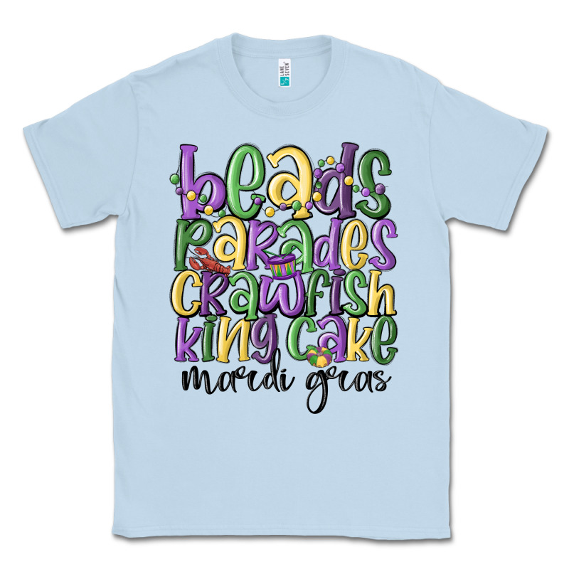 Beads Parades Crawfish King Cake Mardi Gras Classic Tee by MaliasSmallBusiness | Teevron