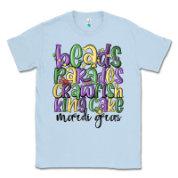 Dusty Blue beads parades crawfish king cake mardi gras Classic Tee - MaliasSmallBusiness