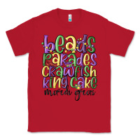 Red beads parades crawfish king cake mardi gras Classic Tee - MaliasSmallBusiness