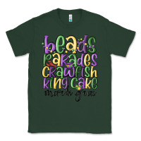 Sports Green beads parades crawfish king cake mardi gras Classic Tee - MaliasSmallBusiness