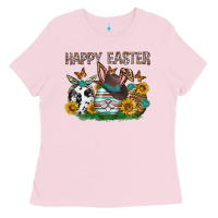 Bubblegum Pink Western Happy Easter Ladies Tee - Neo Western