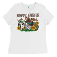 White Western Happy Easter Ladies Tee - Neo Western