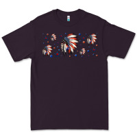 Plum patriotic native American headdress 16oz libbey cup Premium Tee - HRA Design Shop