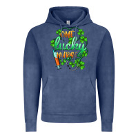 Vintage Denim st.patricks one lucky nurse Vintage Hoodie - BarkalooDesign