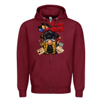 Burgundy senior 2023 gnome Zipper Hoodie - BarkalooDesign