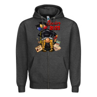 Charcoal Heather senior 2023 gnome Zipper Hoodie - BarkalooDesign