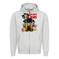 Dove Grey senior 2023 gnome Zipper Hoodie - BarkalooDesign