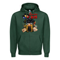 Sports Green senior 2023 gnome Zipper Hoodie - BarkalooDesign