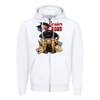 White senior 2023 gnome Zipper Hoodie - BarkalooDesign