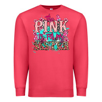 Cardinal The pink is for my sister Cancer Awareness Premium Sweatshirt - HowdyJamesFarm