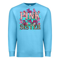 Ocean Blue The pink is for my sister Cancer Awareness Premium Sweatshirt - HowdyJamesFarm