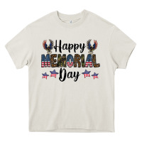 Cream happy memorial day Heavy Core Tee - CowhideDigitalArt