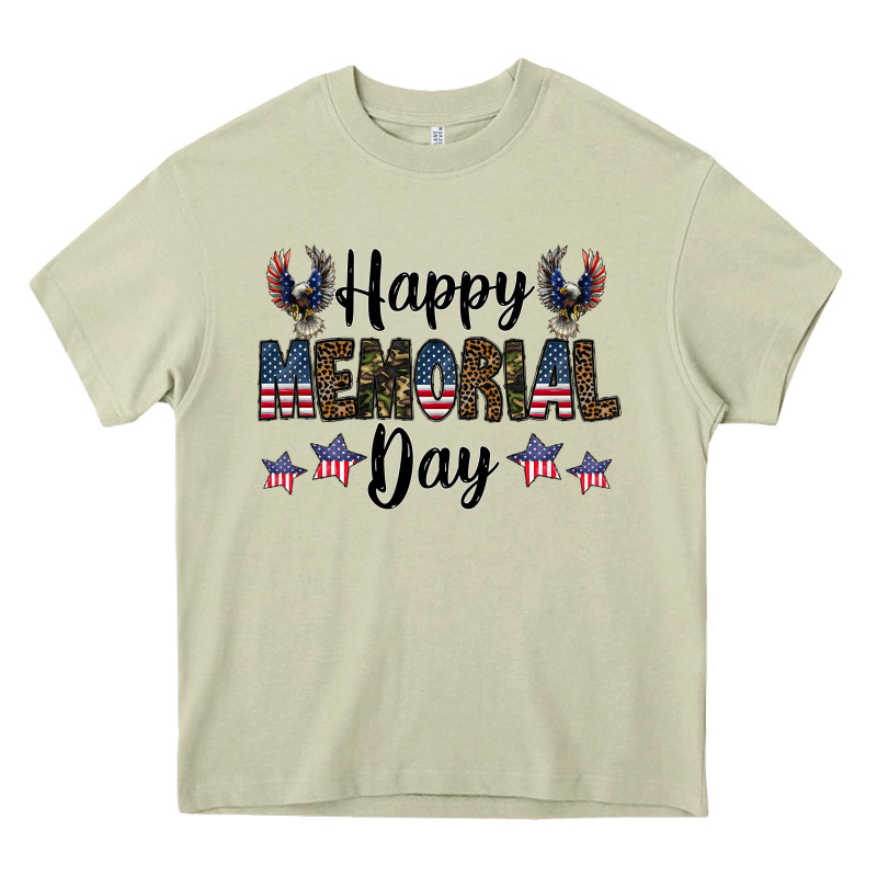 Happy Memorial Day Heavy Core Tee by CowhideDigitalArt | Teevron