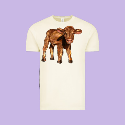 Red Angus Calf Vintage Tee Designed By Lillyallendesigns
