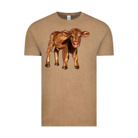 Vintage Coffee red angus calf Vintage Tee - LillyAllenDesigns