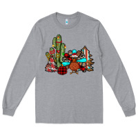Heather Grey christmas turkey Long Sleeve Tee - JahusDesignShop