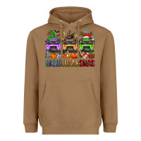 Toasted Coconut hallothanksmas school bus Heavyweight Hoodie - texasbilliewilder