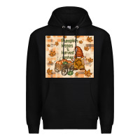 Black pumpkin kisses and harvest wishes Premium Hoodie - TumblerDesignByShophia