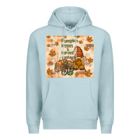 Blue Mist pumpkin kisses and harvest wishes Premium Hoodie - TumblerDesignByShophia