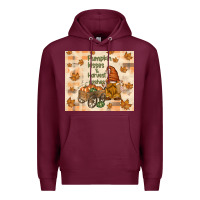 Burgundy pumpkin kisses and harvest wishes Premium Hoodie - TumblerDesignByShophia