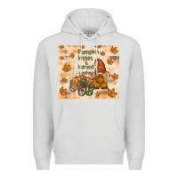 Dove Grey pumpkin kisses and harvest wishes Premium Hoodie - TumblerDesignByShophia