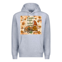 Heather Grey pumpkin kisses and harvest wishes Premium Hoodie - TumblerDesignByShophia