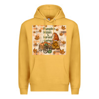 Mustard pumpkin kisses and harvest wishes Premium Hoodie - TumblerDesignByShophia