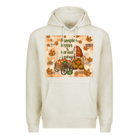Oatmeal Heather pumpkin kisses and harvest wishes Premium Hoodie - TumblerDesignByShophia