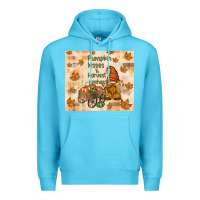 Ocean Blue pumpkin kisses and harvest wishes Premium Hoodie - TumblerDesignByShophia