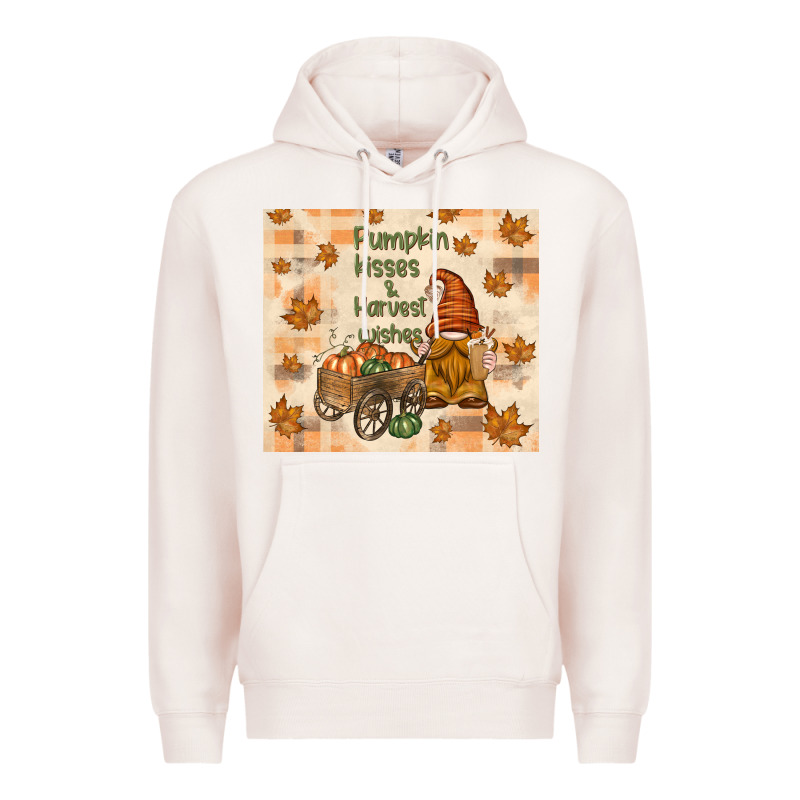 Pumpkin Kisses And Harvest Wishes Premium Hoodie by TumblerDesignByShophia | Teevron