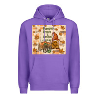 Purple pumpkin kisses and harvest wishes Premium Hoodie - TumblerDesignByShophia