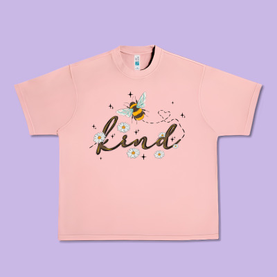 Bee Kind Urban Heavy Tee Designed By Maliassmallbusiness
