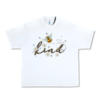 White bee kind Urban Heavy Tee - MaliasSmallBusiness