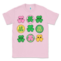 Bubblegum Pink st.patrick's day clovers Classic Tee - MaliasSmallBusiness