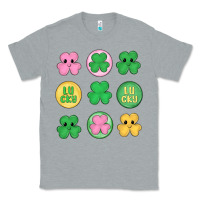 Heather Grey st.patrick's day clovers Classic Tee - MaliasSmallBusiness