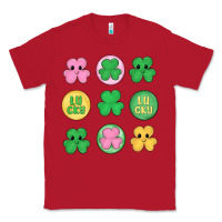 Red st.patrick's day clovers Classic Tee - MaliasSmallBusiness