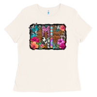 Bone mimi floral background Ladies Tee - HRA Design Shop