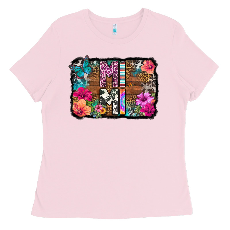 Mimi Floral Background Ladies Tee by HRA Design Shop | Teevron