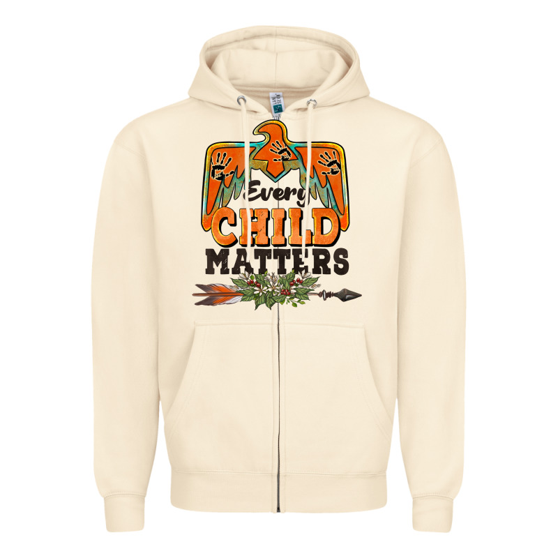Every Child Matters Thunderbird Zipper Hoodie by BarkalooDesign | Teevron