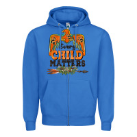 True Royal every child matters thunderbird Zipper Hoodie - BarkalooDesign