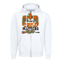 White every child matters thunderbird Zipper Hoodie - BarkalooDesign