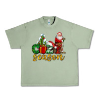 Oil Green cozy season with santa christmas tree cactus and gift Urban Heavy Tee - AdoDesignShop