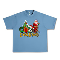 Pebble Blue cozy season with santa christmas tree cactus and gift Urban Heavy Tee - AdoDesignShop