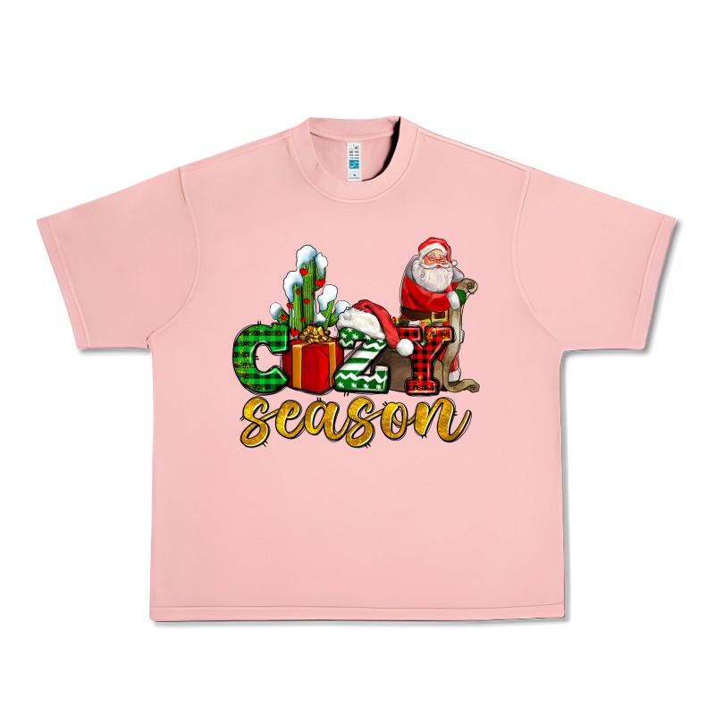 Cozy Season With Santa Christmas Tree Cactus And Gift Urban Heavy Tee by AdoDesignShop | Teevron