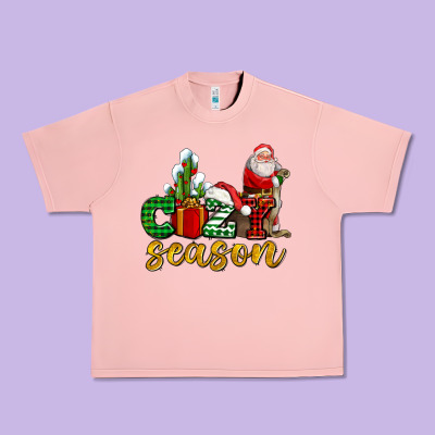 Cozy Season With Santa Christmas Tree Cactus And Gift Urban Heavy Tee Designed By Adodesignshop