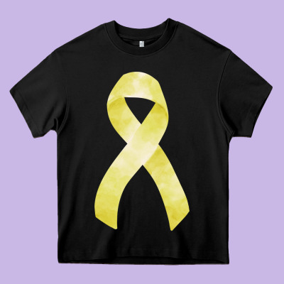 Sarcoma Or Bone Cancer Ribbon Heavy Core Tee Designed By Fadigitalartstudio