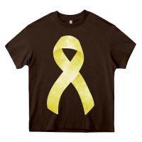 Chocolate Brown sarcoma or bone cancer ribbon Heavy Core Tee - FaDigitalArtStudio