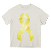 Cream sarcoma or bone cancer ribbon Heavy Core Tee - FaDigitalArtStudio